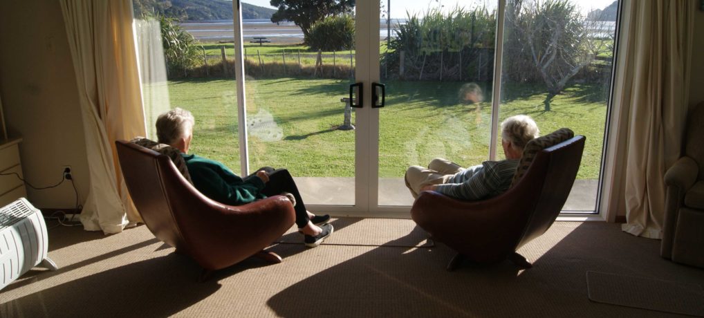 Bask in the afternoon sun with a view of the bay